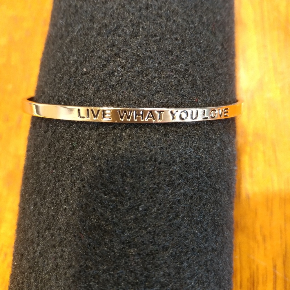 Gold tone statement bracelet